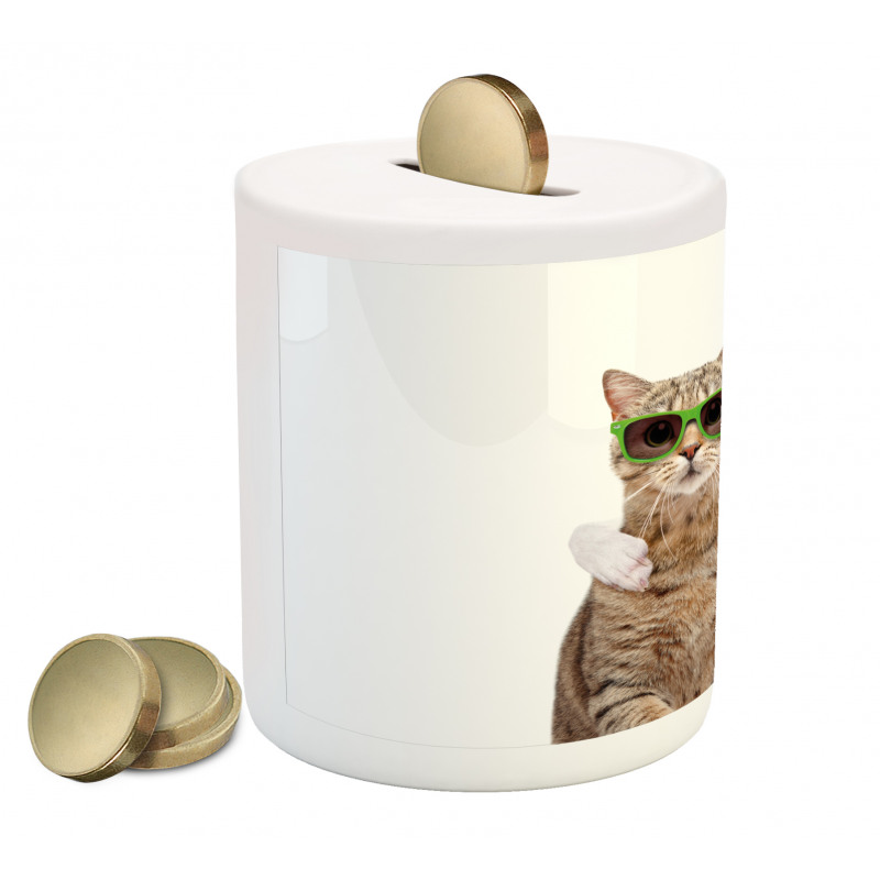 Cat and Dog in Sunglasses Piggy Bank