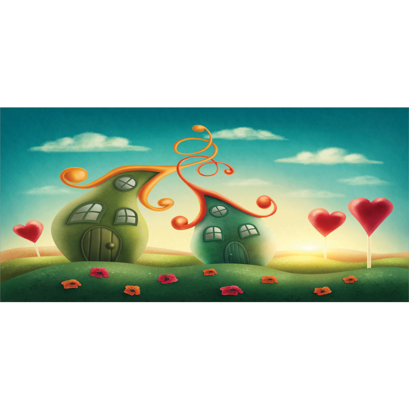 Heart Shaped Trees Red Piggy Bank