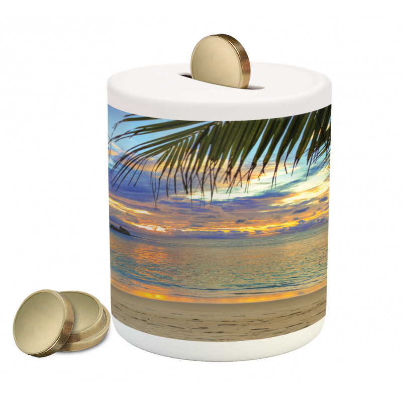 Exotic Beach Photo Piggy Bank