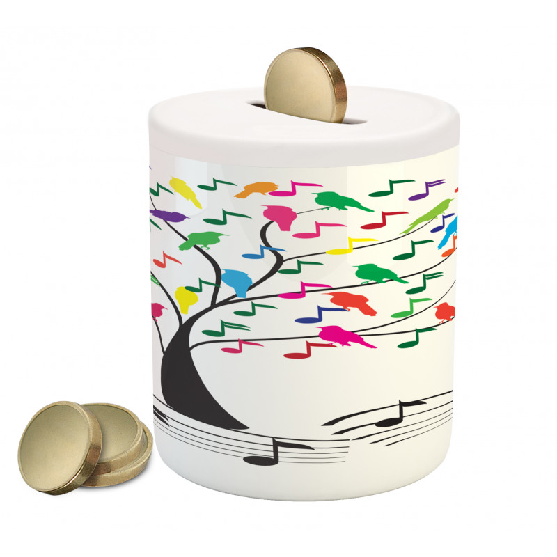 Tree with Notes Happiness Piggy Bank