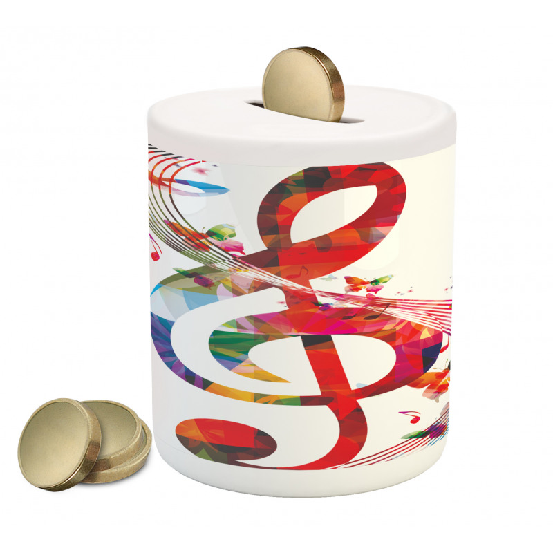 Notes Rhythm Artwork Piggy Bank