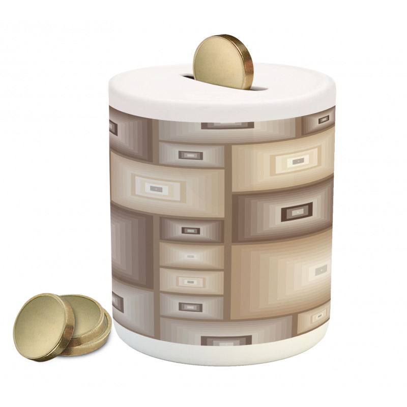 Cubic Square Retro Form Piggy Bank