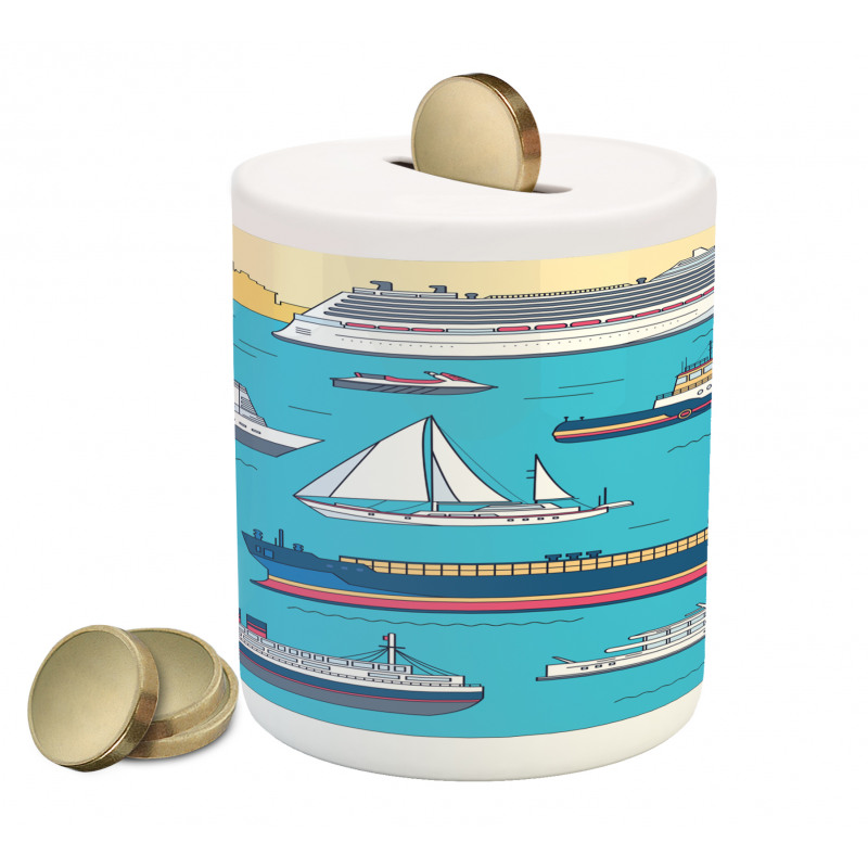 Ships Yacht Ferry Piggy Bank