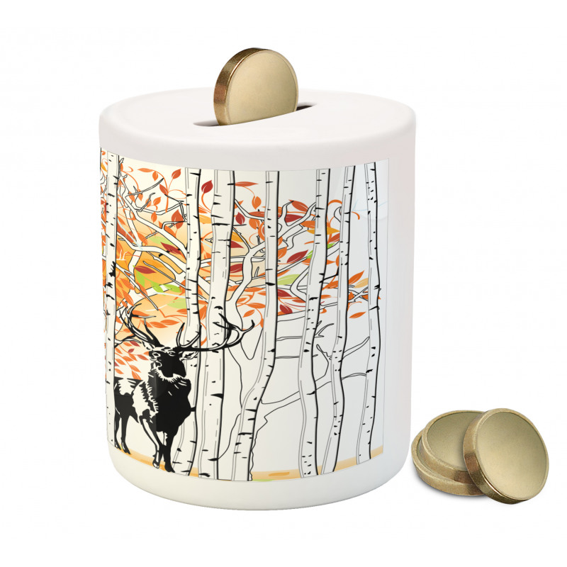 Trees Foliage Wilderness Piggy Bank