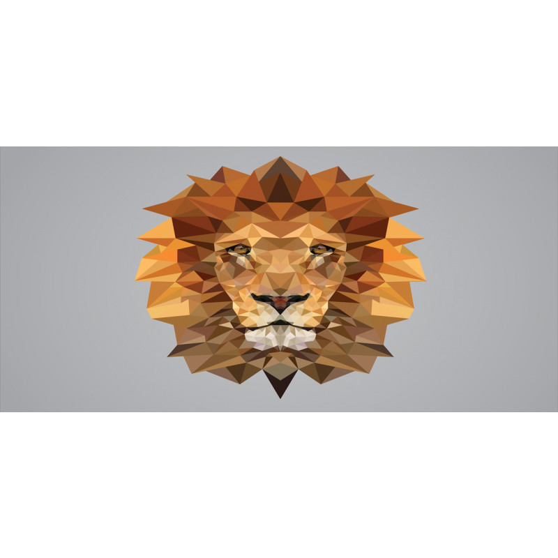 Lion in Geometric Details Piggy Bank