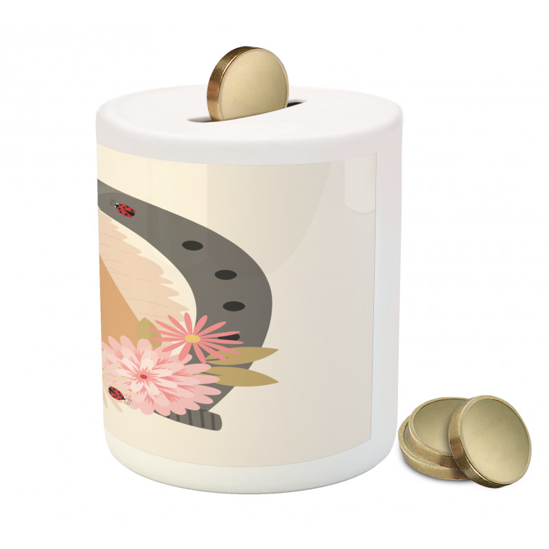 Floral Country Composition Piggy Bank