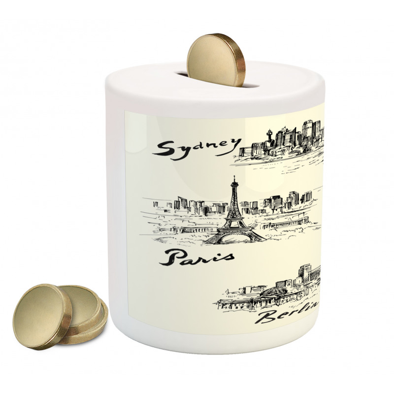 World's Famous Cities Piggy Bank