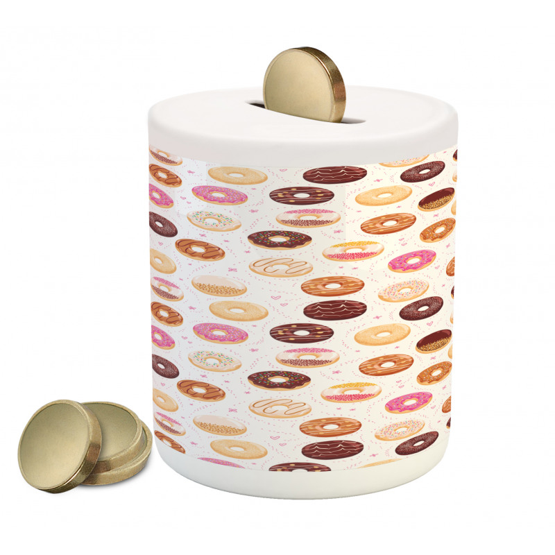 Colorful Yummy Donuts Piggy Bank