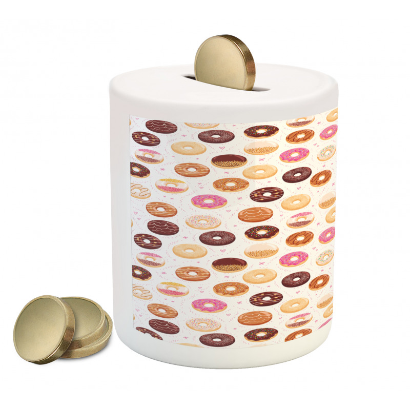 Colorful Yummy Donuts Piggy Bank