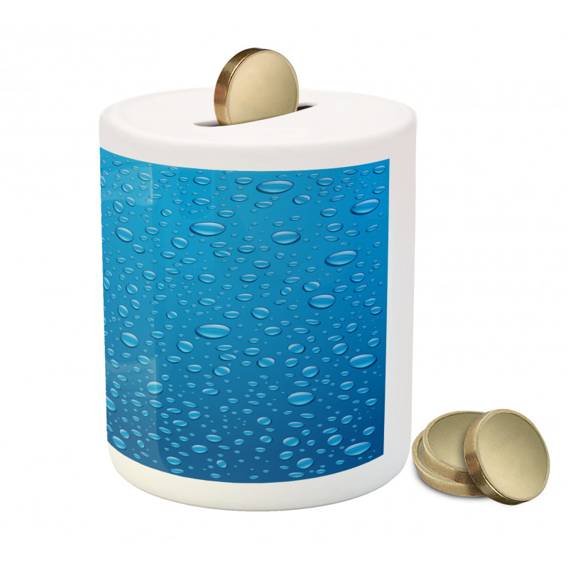 Water Drops Aquatic Rain Piggy Bank