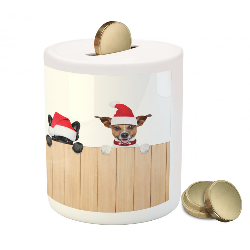 Wooden Fences Humor Piggy Bank