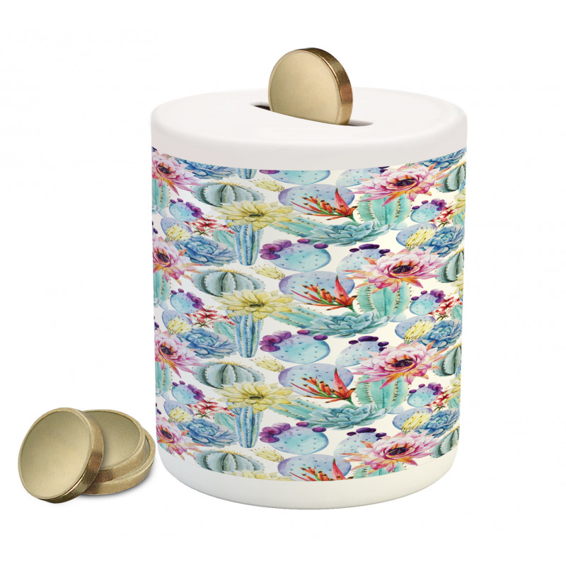 Desert Sand Wild Flowers Piggy Bank