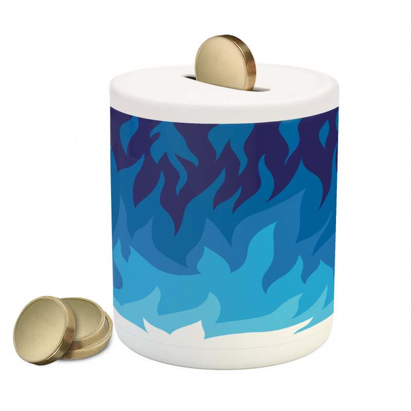 Abstract Gas Flame Fire Piggy Bank