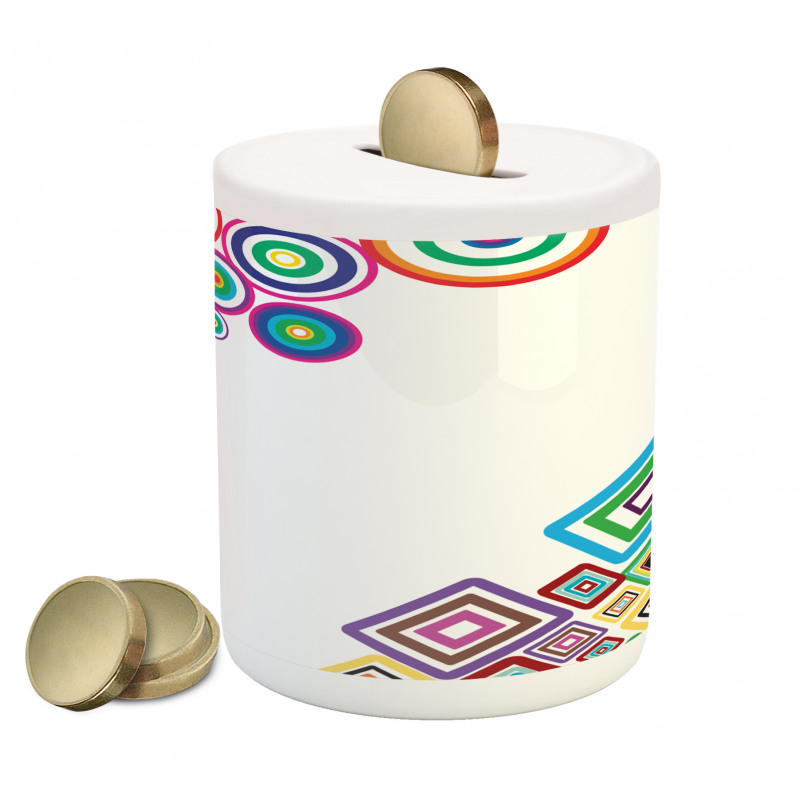 Colored Rectangle Form Piggy Bank