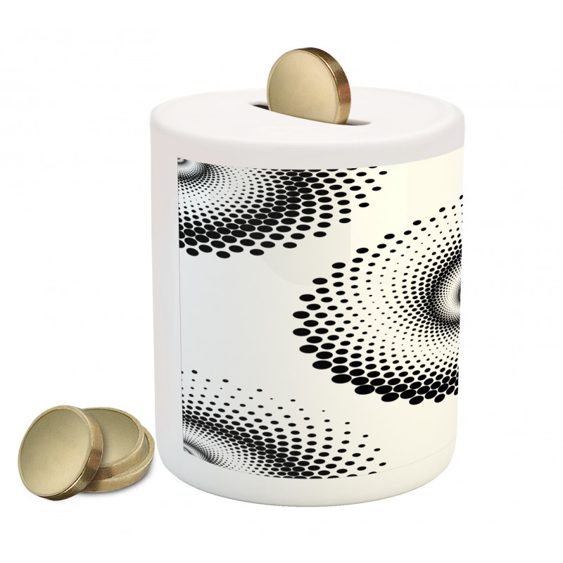 Spiral Dots Pattern Piggy Bank