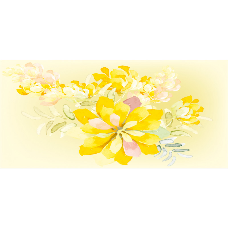 Romantic Yellow Flowers Piggy Bank