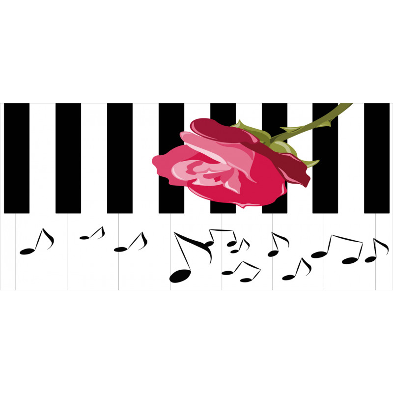Red Rose on the Piano Piggy Bank