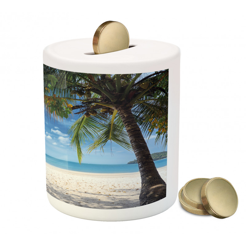 Tropical Beach Ocean Piggy Bank