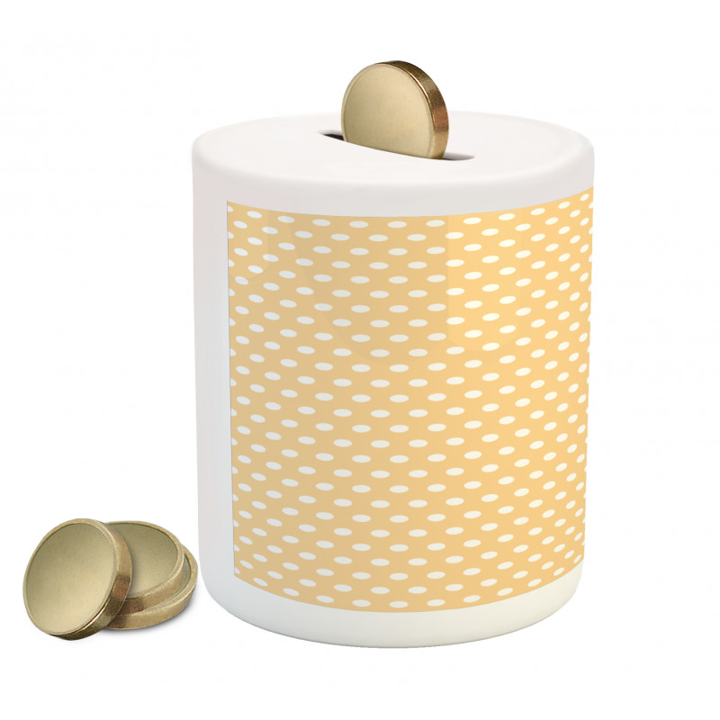 White Polka Dots Classic Piggy Bank