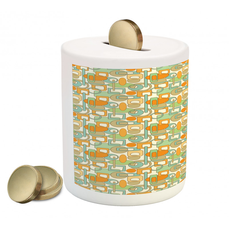 Abstract Shapes Mix Piggy Bank