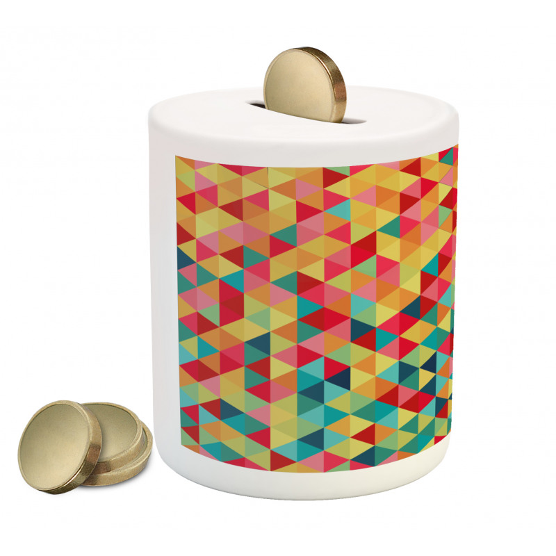 Triangles Fractal Aztec Piggy Bank