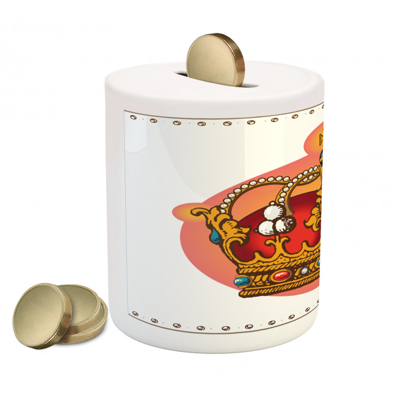 Baroque Crown Coronet Piggy Bank