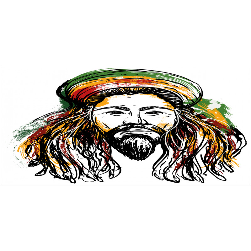 Rasta Man Sketch Portrait Piggy Bank