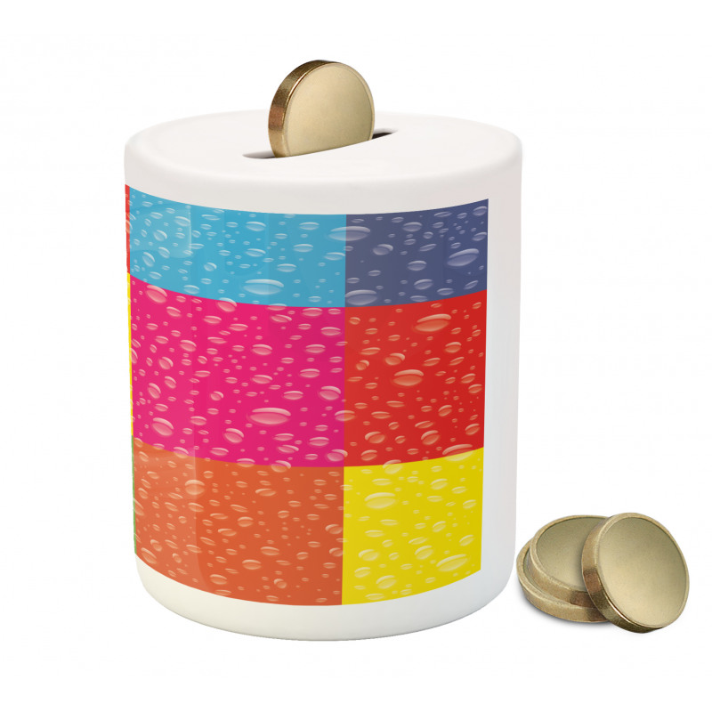 Vibrant Rainbow Colors Piggy Bank