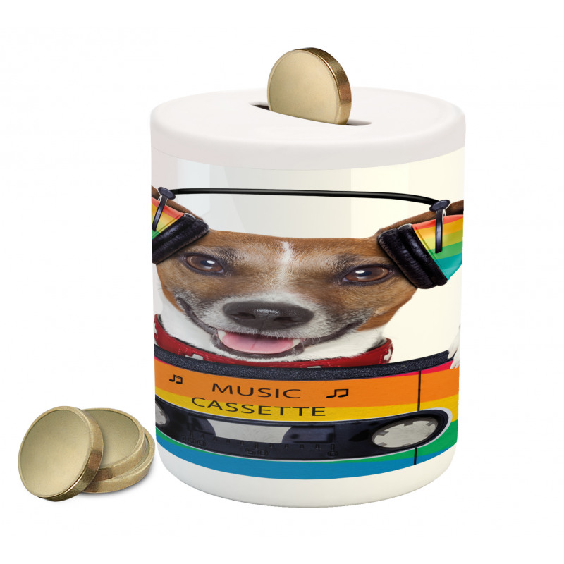 Dog Headphones Piggy Bank