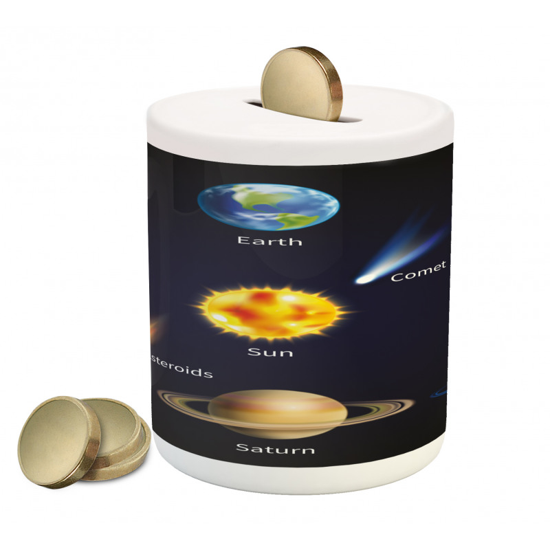 Space Objects Comet Piggy Bank