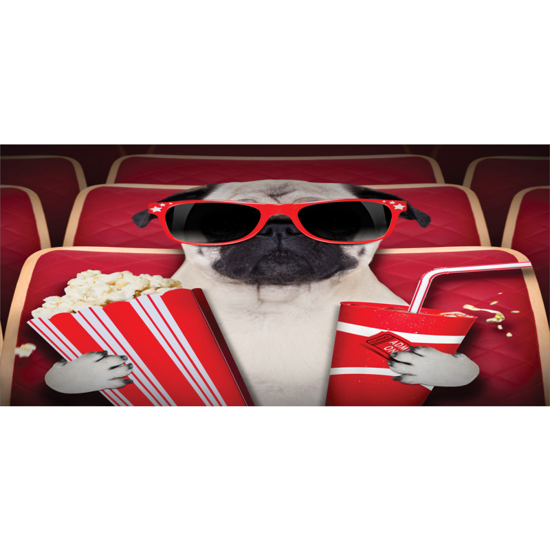 Dog Watching Movie Popcorn Piggy Bank