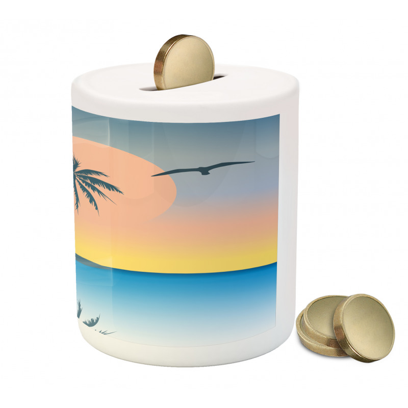 Tropical Island Exotic Piggy Bank