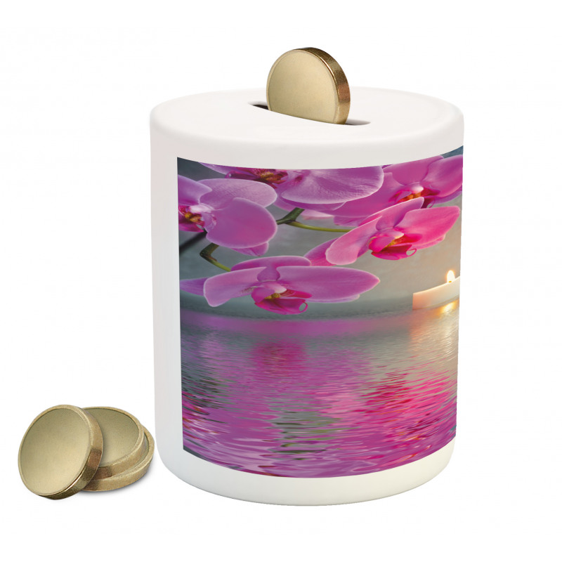 Japanese Candle Sakura Piggy Bank