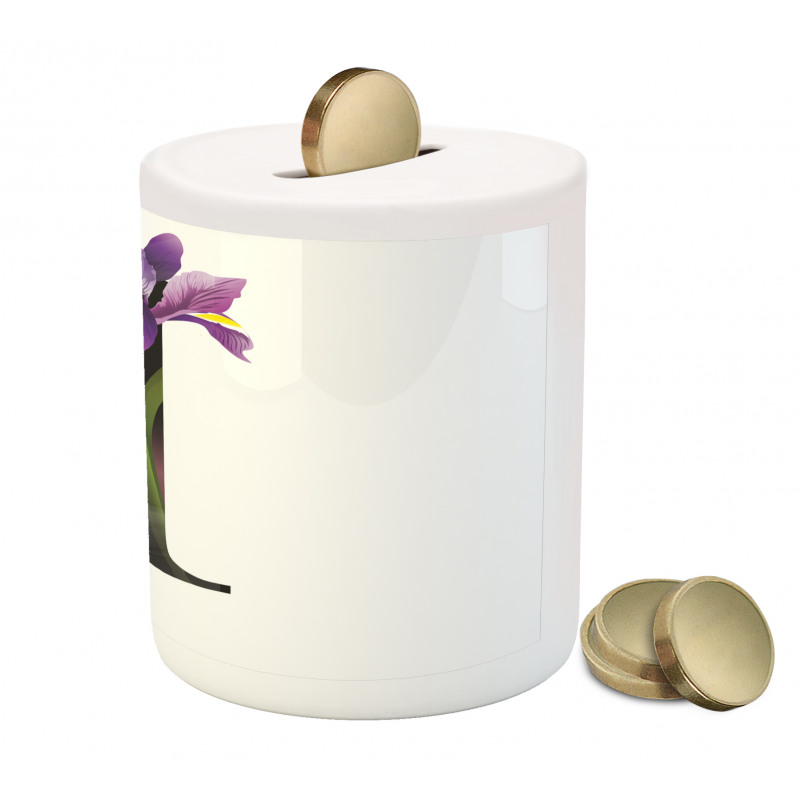 Iris Flowers Capital I Piggy Bank