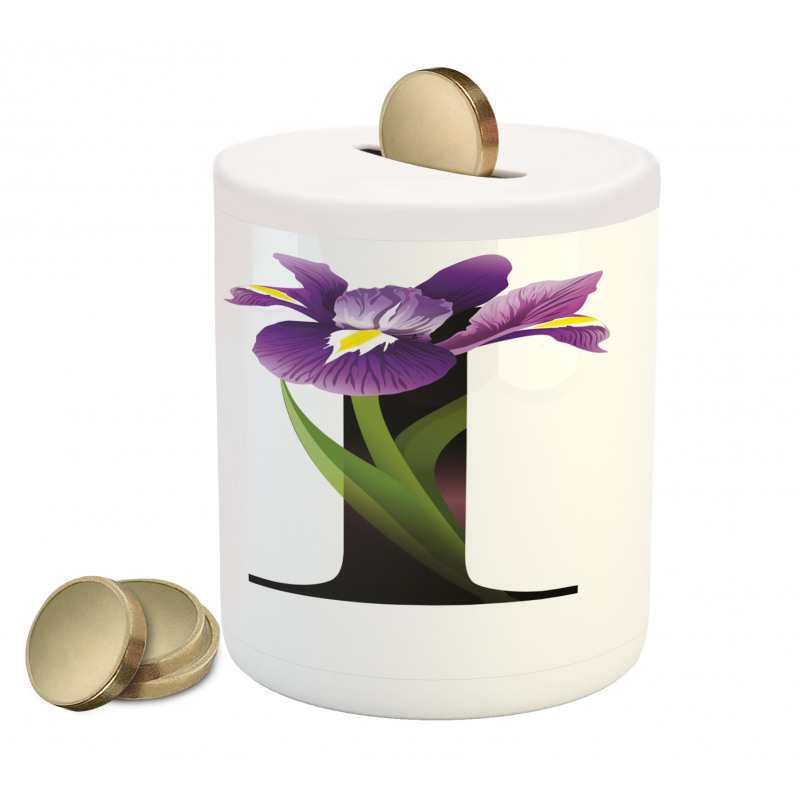 Iris Flowers Capital I Piggy Bank