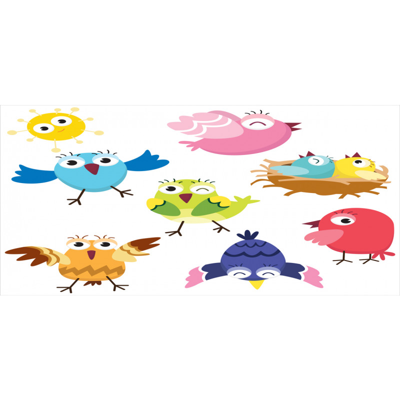 Funny Birds Sun Cartoon Piggy Bank