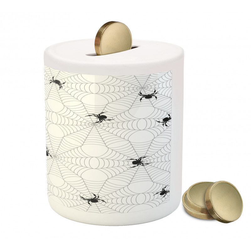 Black Insect Network Piggy Bank