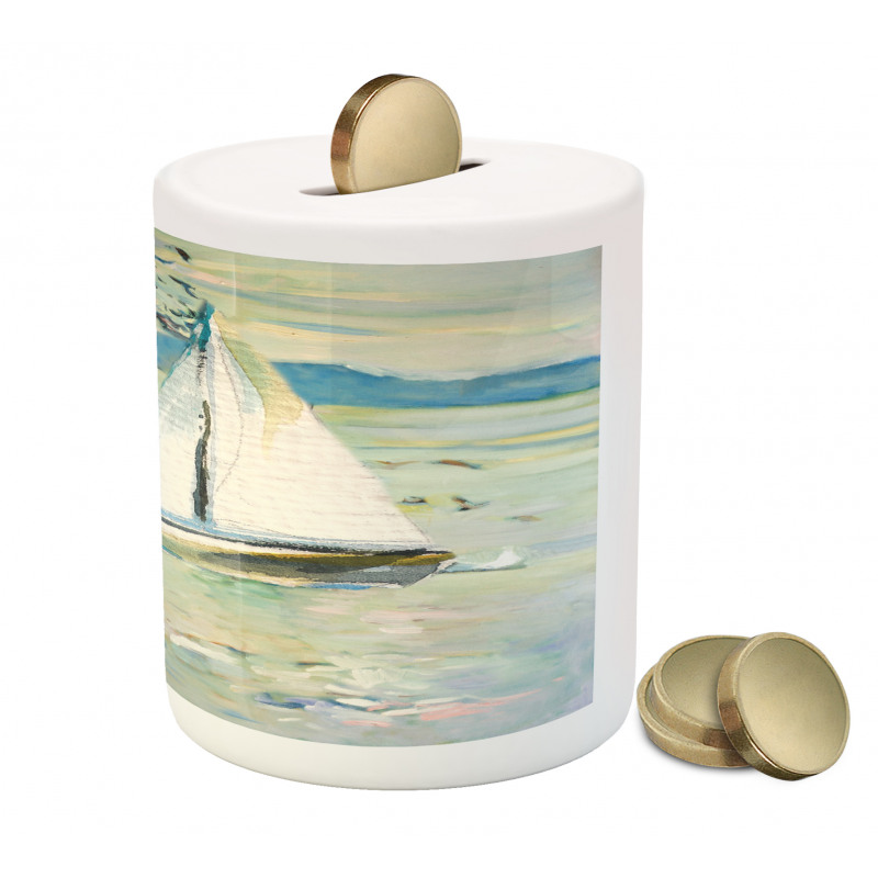 Monet Sailing Boat Piggy Bank