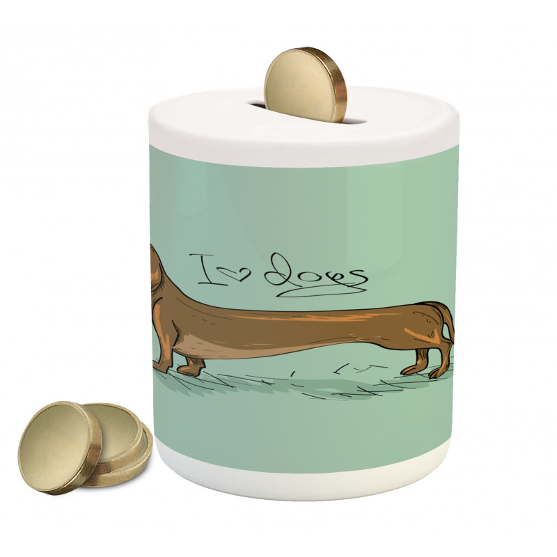 Detailed Puppy Design Piggy Bank