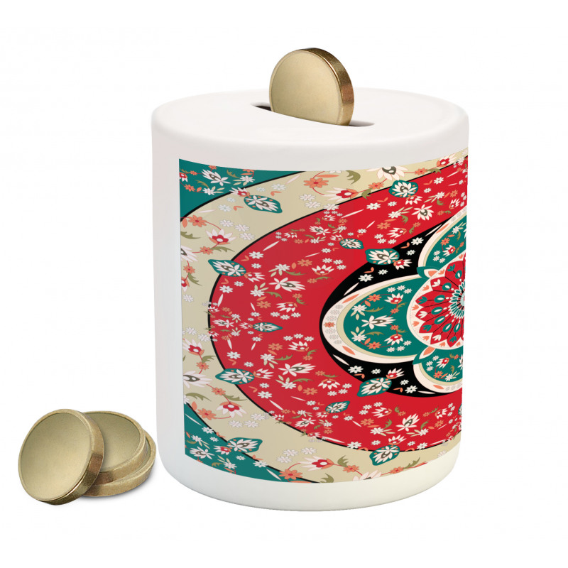 Circles Blooms Piggy Bank