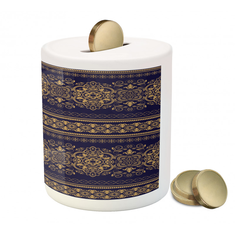 Damask Border Piggy Bank