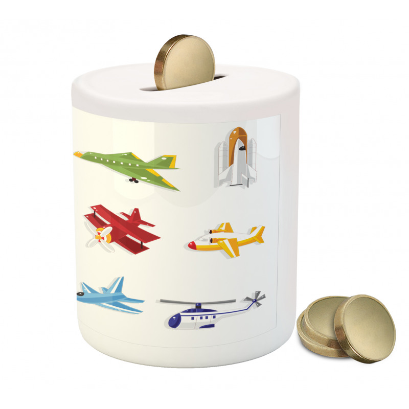 Jet Airliner Zeppelin Piggy Bank