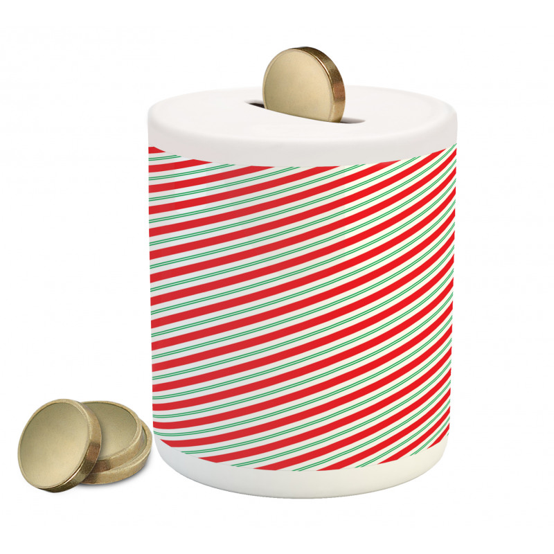 Bicolor Stripes Piggy Bank