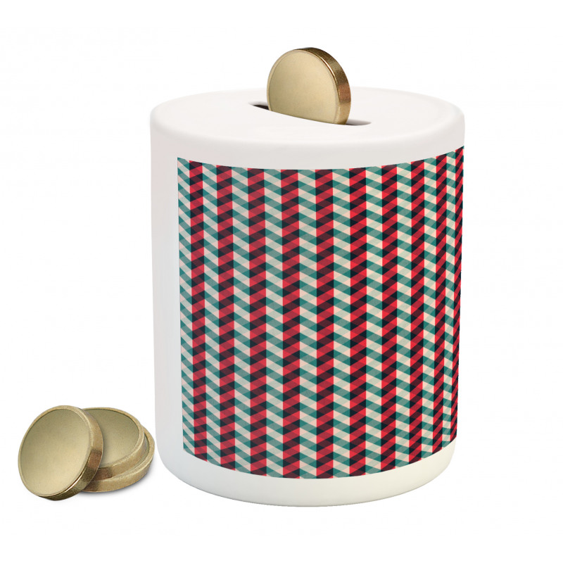 Country Style Checkered Piggy Bank