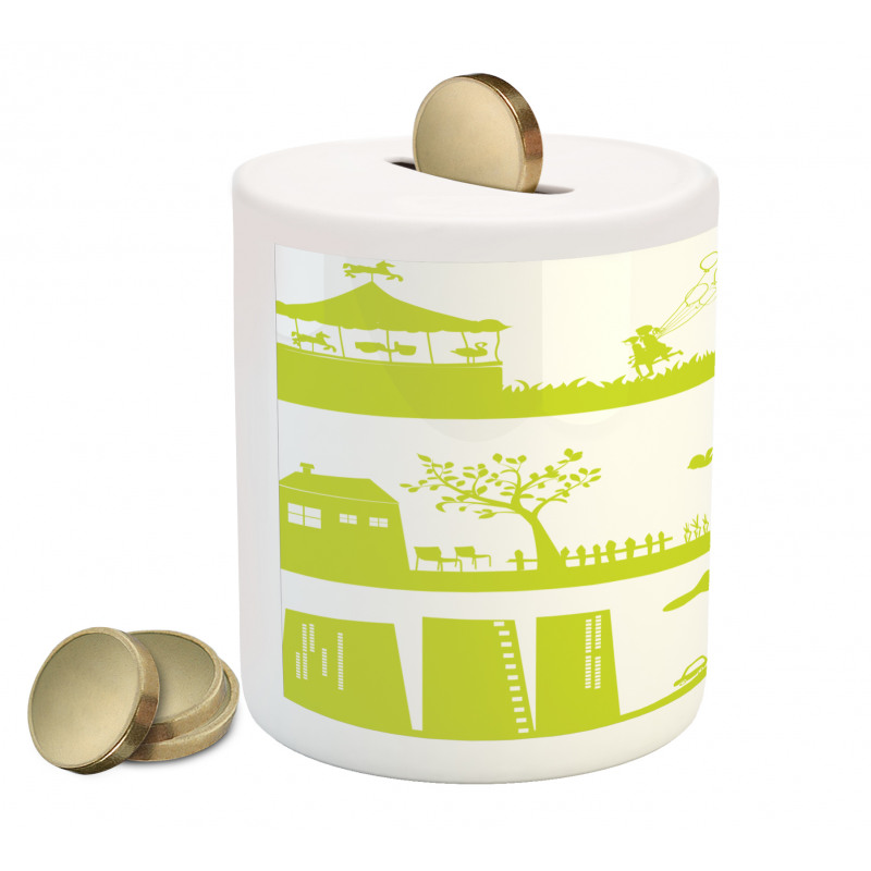 Landscape Pattern Piggy Bank