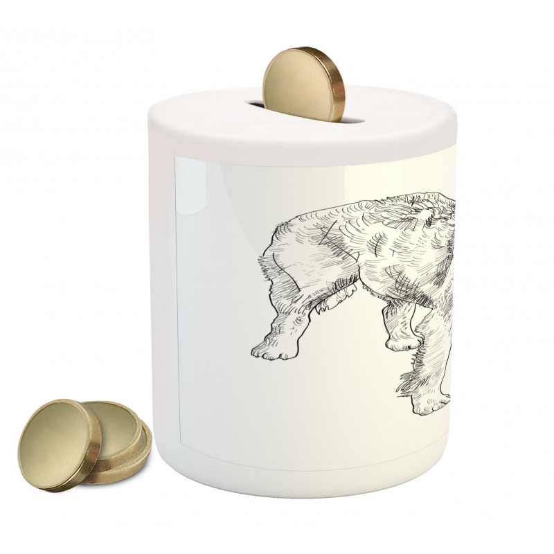 Young Dog Art Piggy Bank