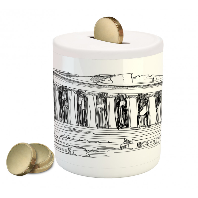 Greek Pantheon Sketch Piggy Bank