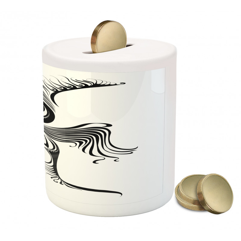 Abstract Phoenix Design Piggy Bank