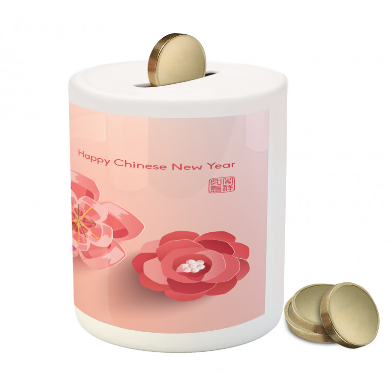 Pink Blossoms Piggy Bank