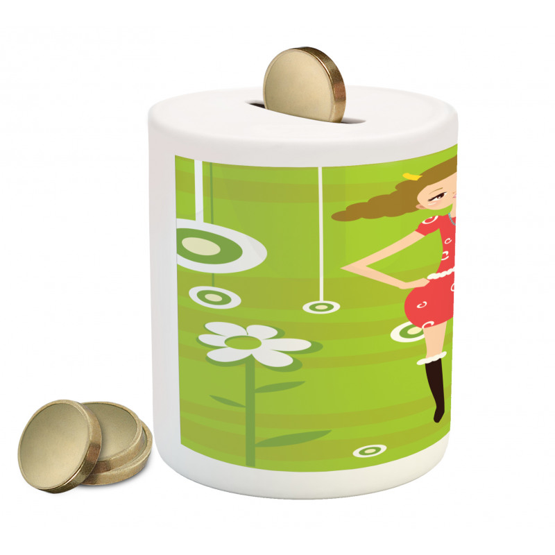 Fashion Teen Girl Piggy Bank